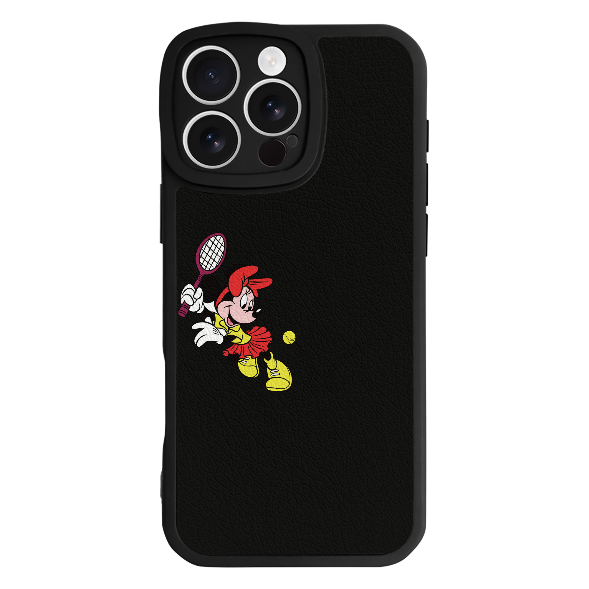 （画像用） ミッキーマウス Mickey Mouse 【iPhone 16シリーズ対応】シリコンスマホケース（レザー調） 材質：シリコン